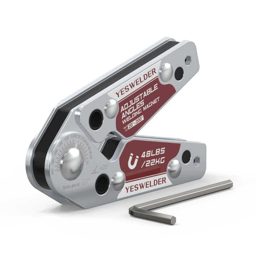 AJM Adjustable Magnetic Welding Holder with Angle Scale – 48lbs / 77lbs Strong Magnet Welding Positioner for Metal Fabrication, Soldering, Pipe Installation - Image 2