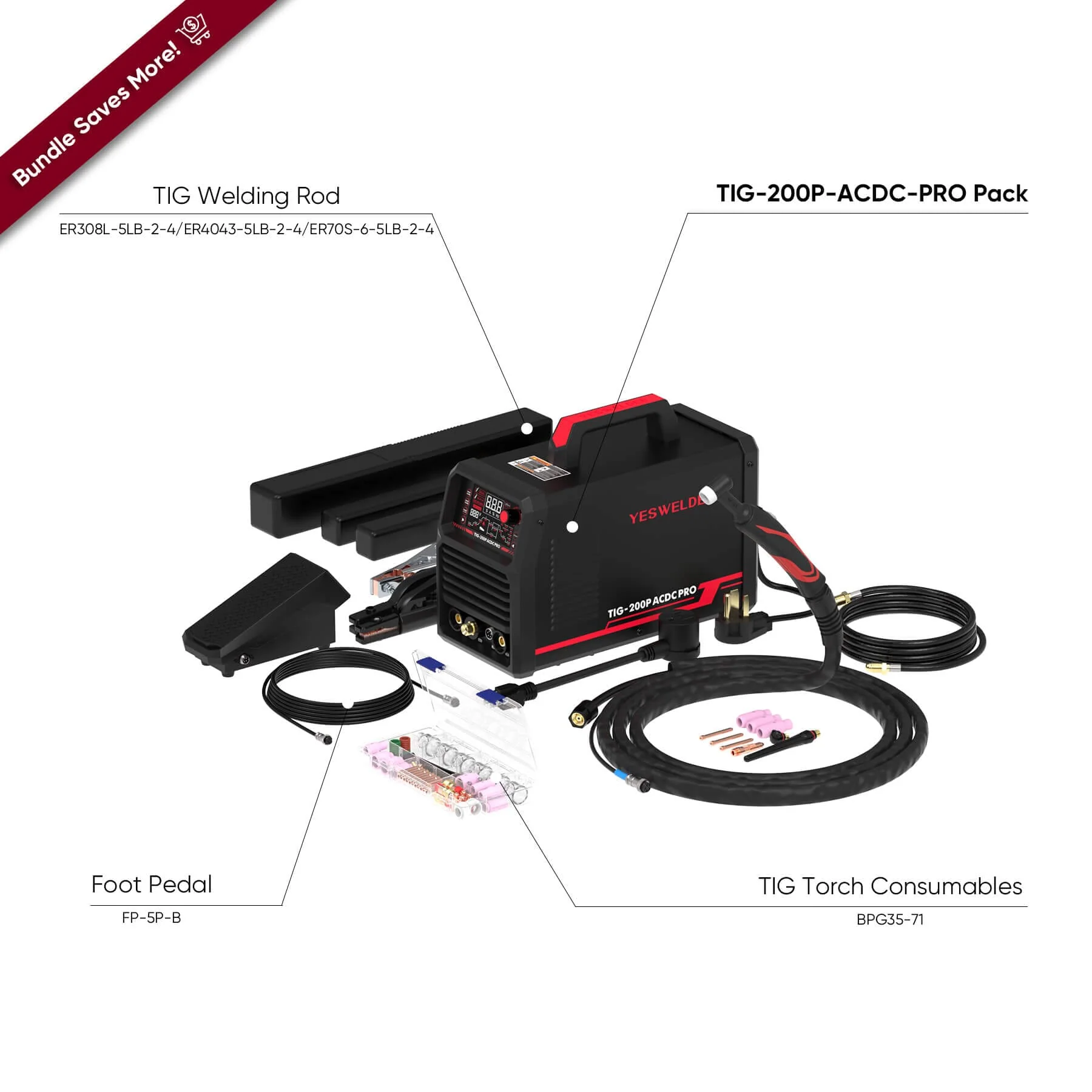 TIG-200P-ACDC-PRO AC/DC Aluminum TIG Welder - Image 3