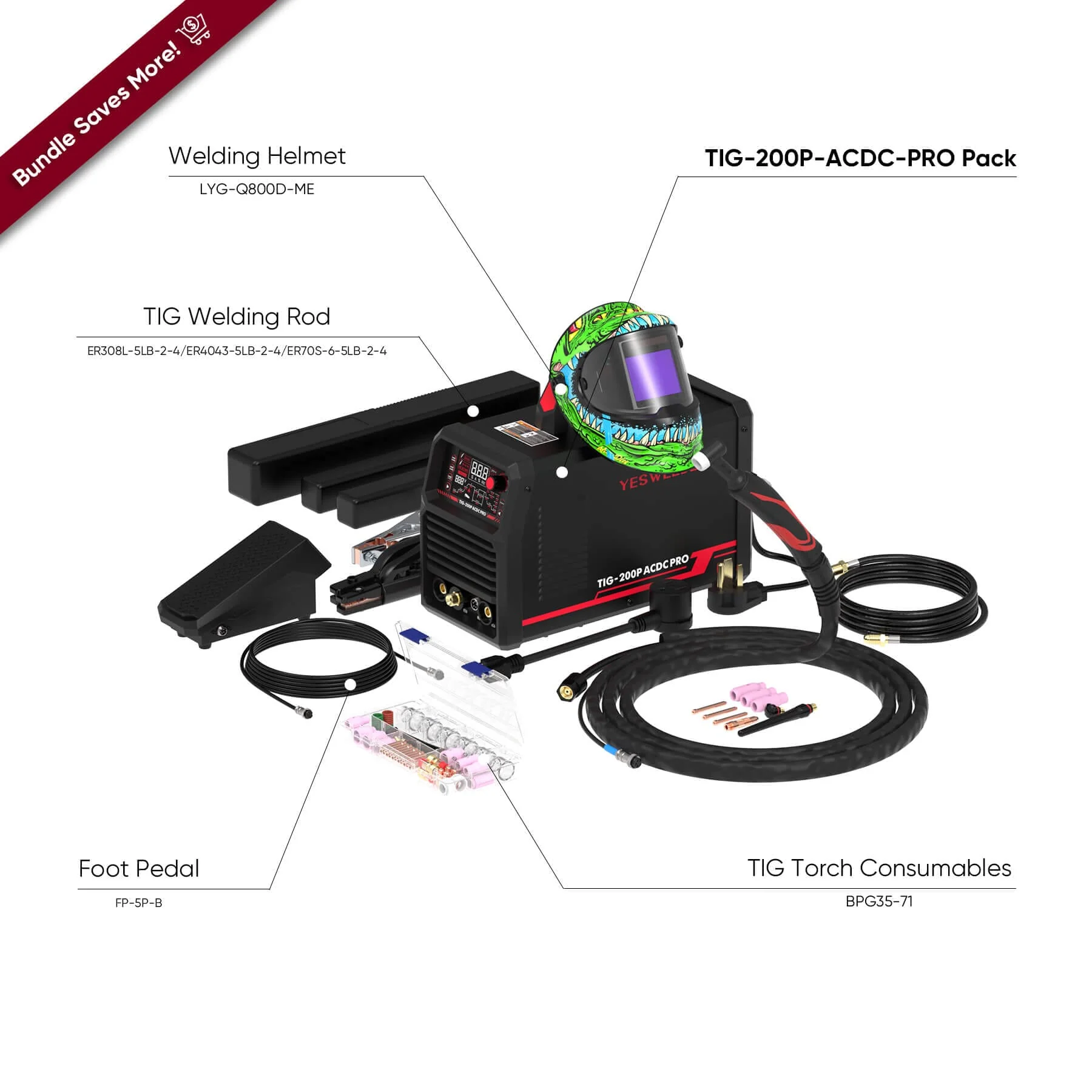 TIG-200P-ACDC-PRO AC/DC Aluminum TIG Welder - Image 5