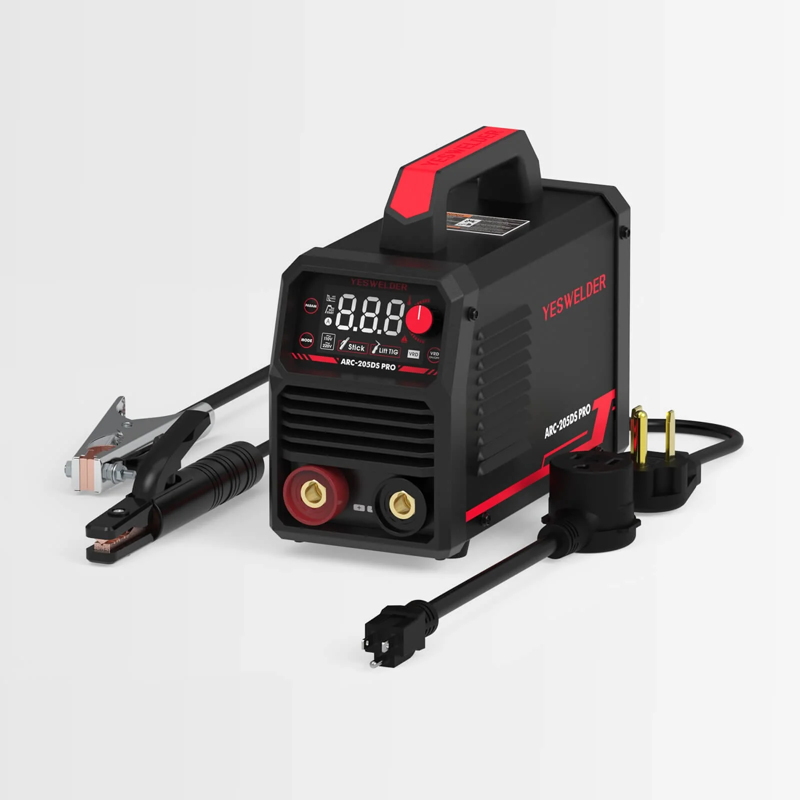 ARC-205DS-PRO Digital Display 110V/220V Stick & Lift TIG In One Stick Welder - Image 7
