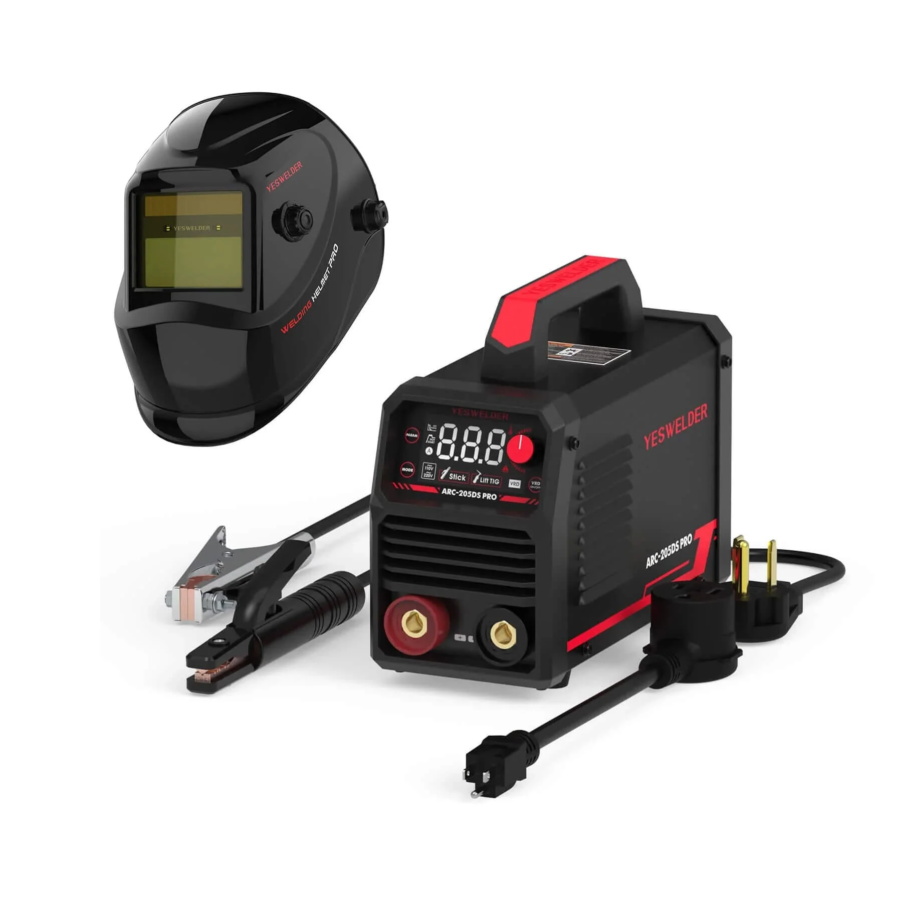 ARC-205DS-PRO Digital Display 110V/220V Stick & Lift TIG In One Stick Welder - Image 8