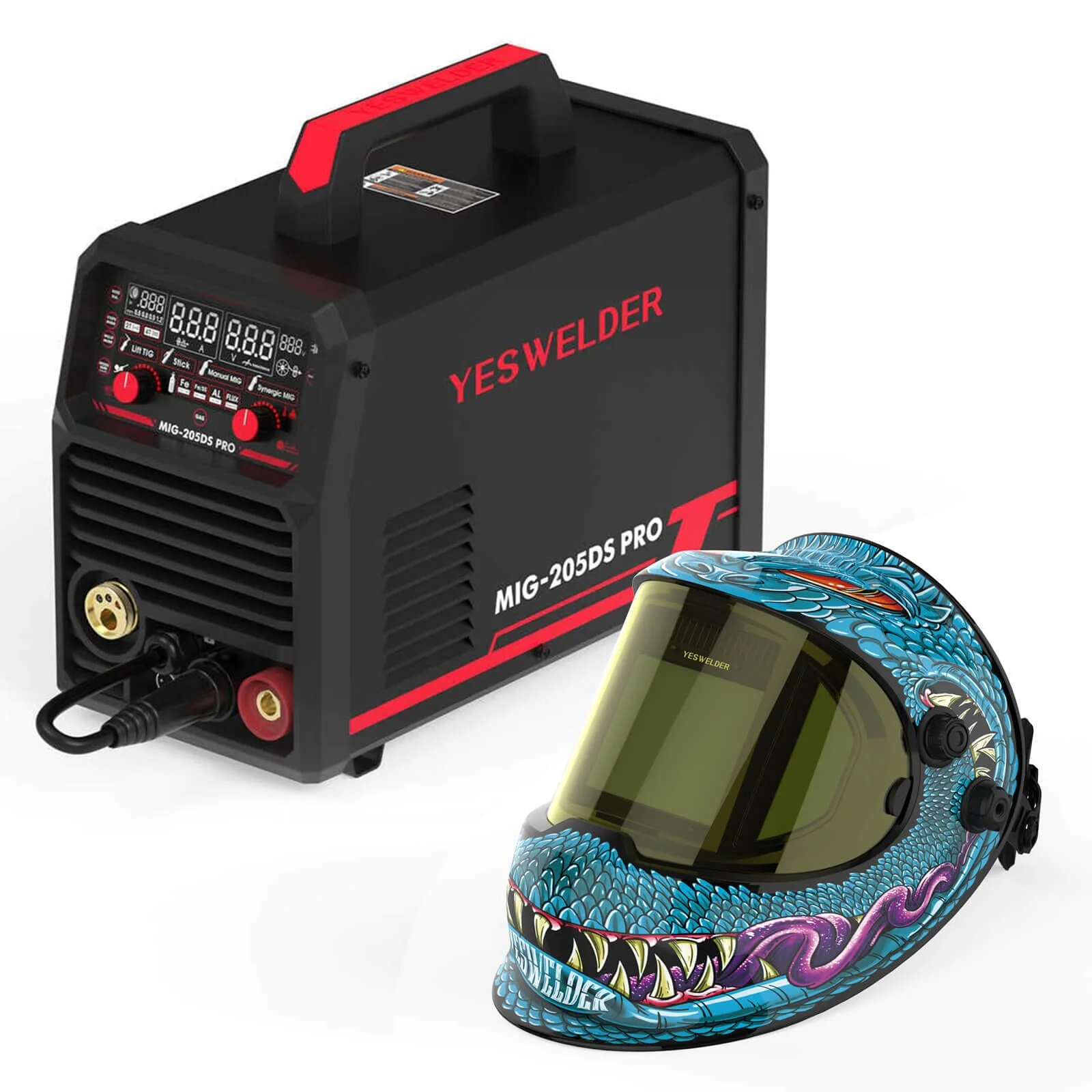 LYG-Q800D-SK Ellie J Customize Monster Graphic Auto-Darkening Welding Helmet - Image 4