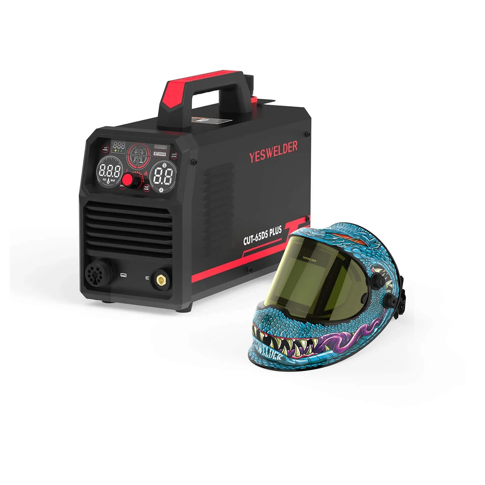 LYG-Q800D-SK Ellie J Customize Monster Graphic Auto-Darkening Welding Helmet - Image 9