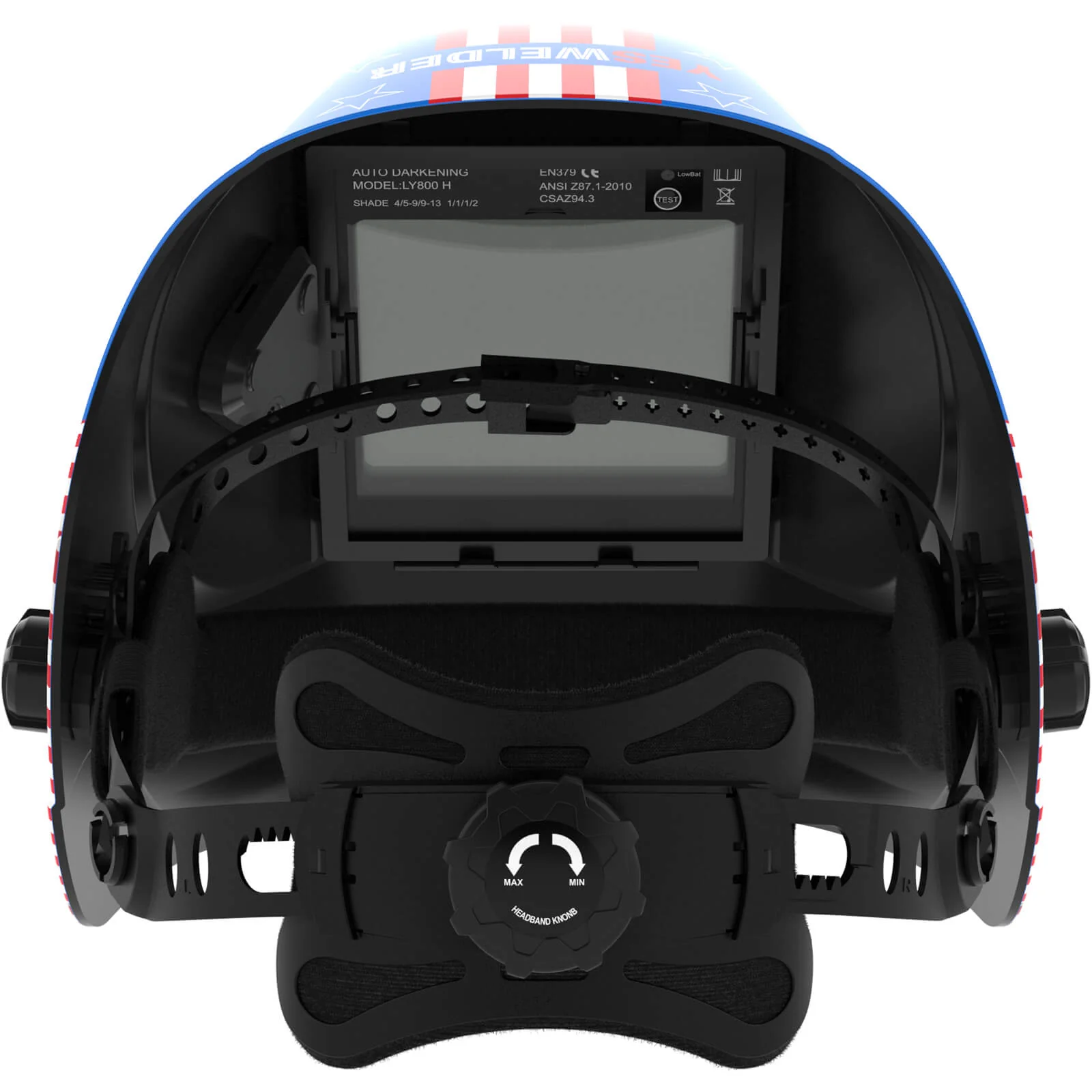 LYG-M800H-B Large View Auto Darkening Welding Helmet - Image 3
