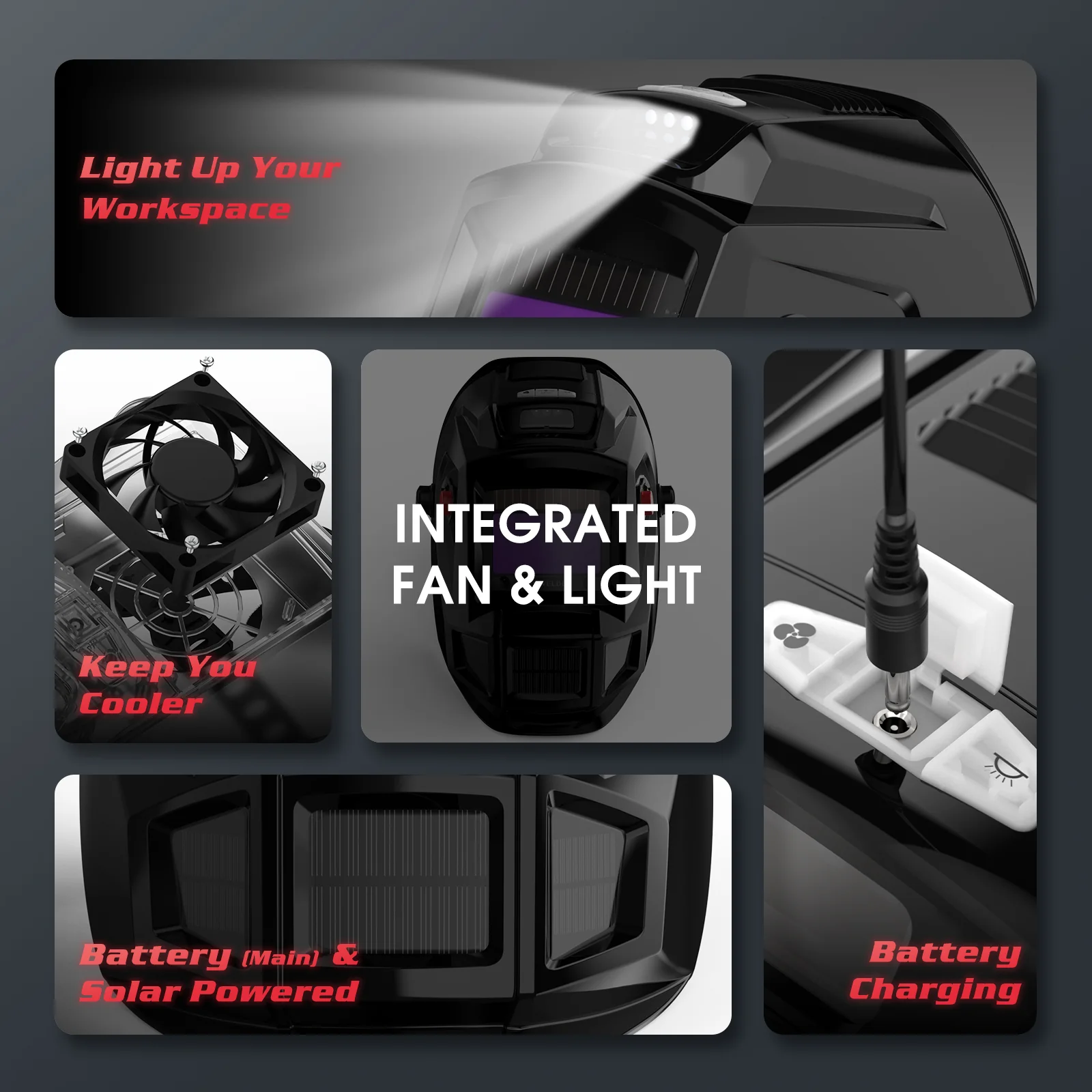 LYG-W700A Auto Darkening Welding Helmet - Image 6