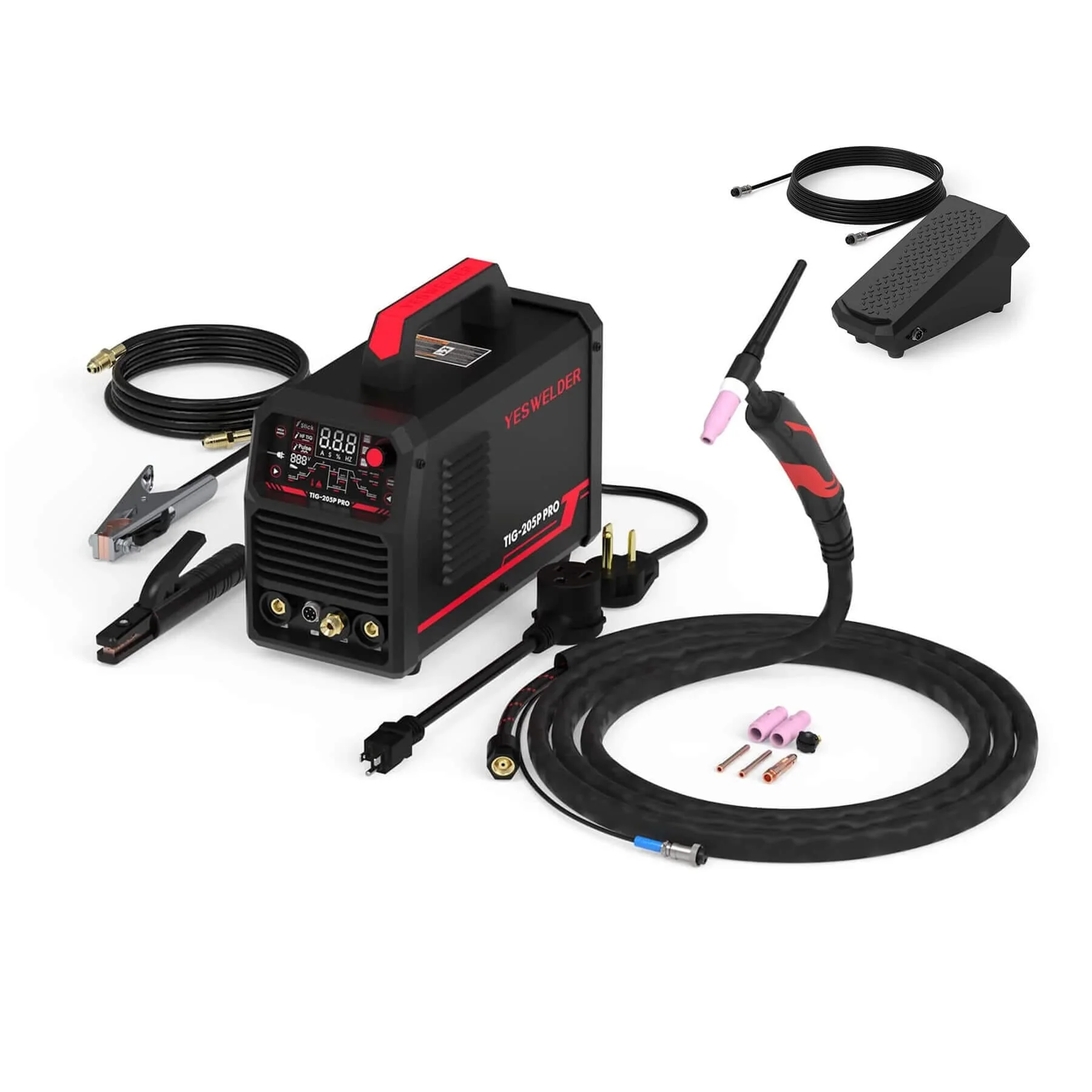 TIG-205P-PRO Pulse TIG Welder Stick/DC TIG/Pulse TIG 3 In 1 TIG Welder - Image 9