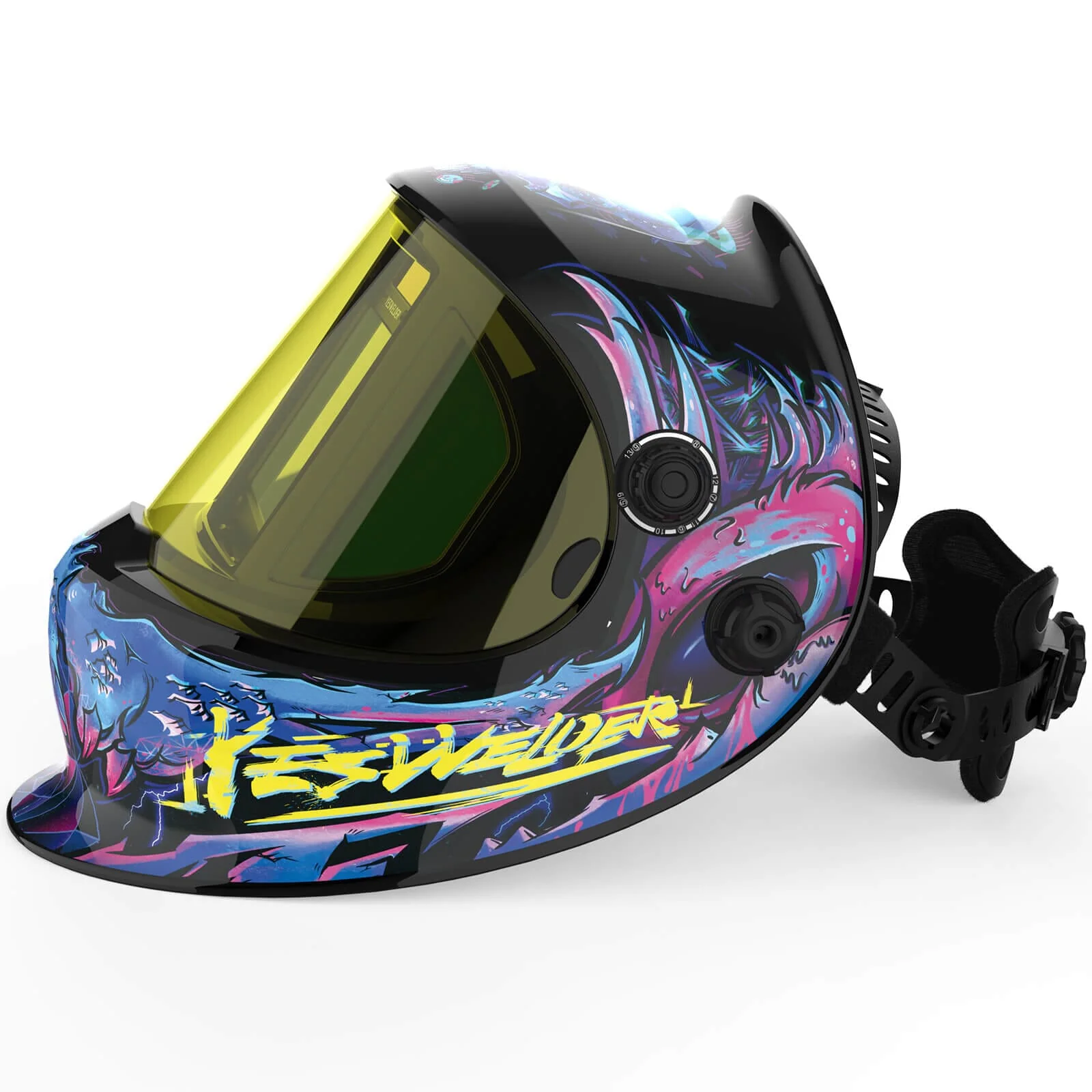 LYG-Q800D-CP Cyberpunk Customize Graphic Auto-Darkening Welding Helmet - Image 4