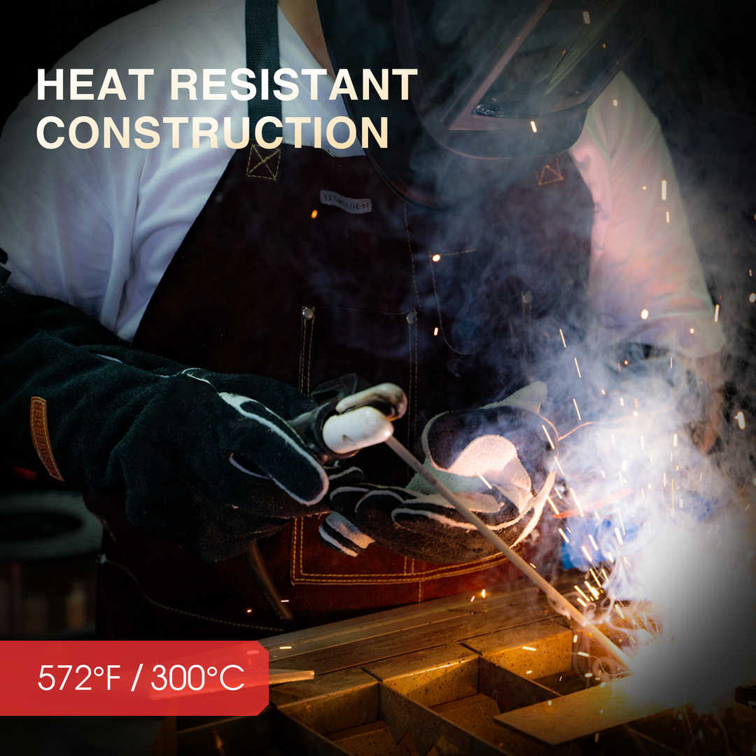 AP-1201-1 Heat-Resistant Fire-retardant Leather Welding Gloves - Image 4