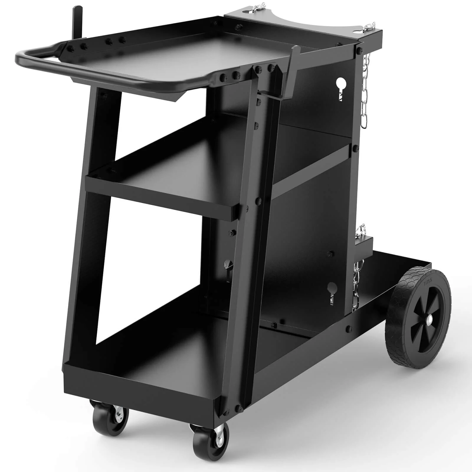 Heavy Duty Welding Cart with Drawers for MIG/TIG/Plasma Cutters, Tilt or Flat Top Design, Large Storage & 360° Rolling Wheels
