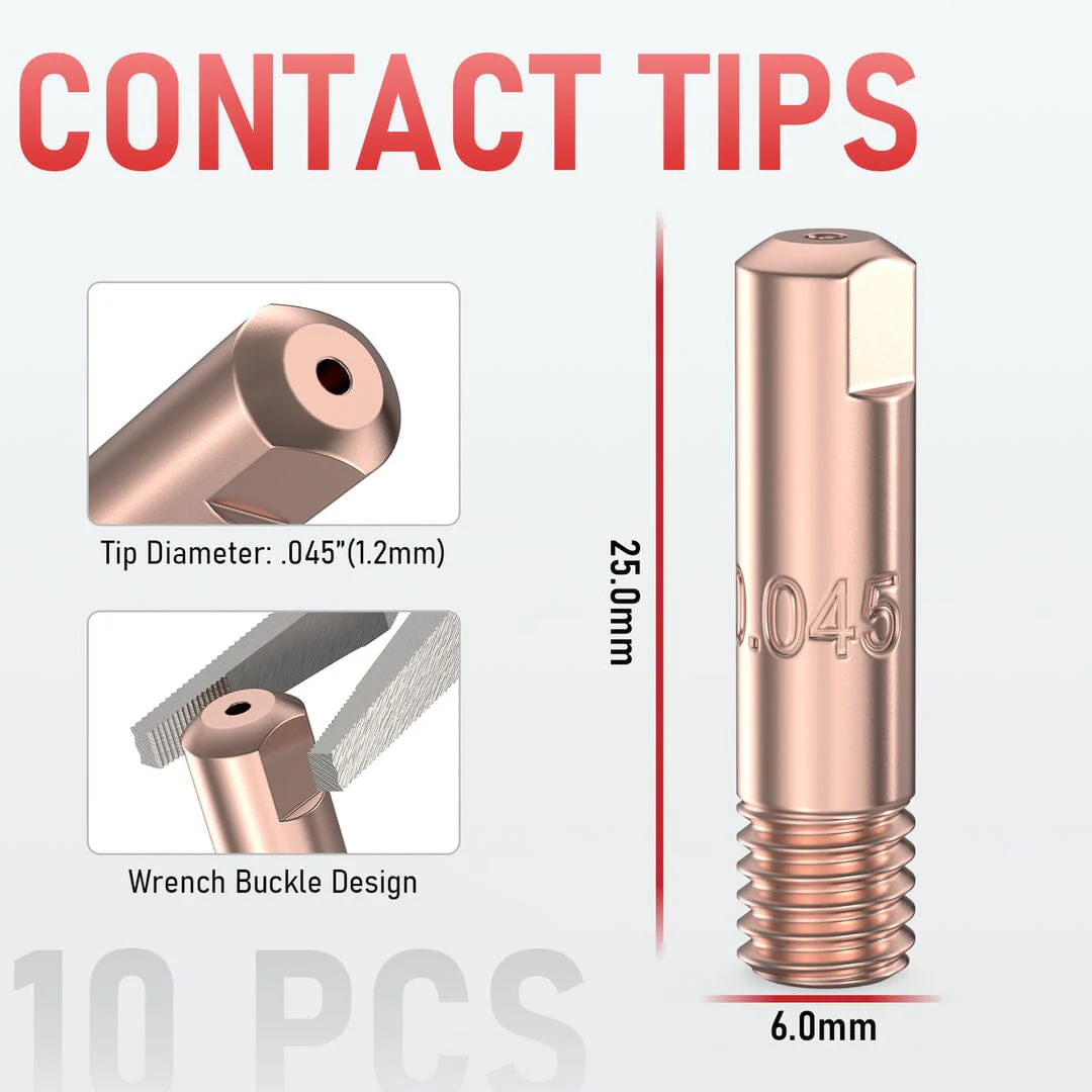 LBT150-24PCS 24Pcs Spool Gun Consumables Kit for LBT150 MIG Welding Gun - Image 6