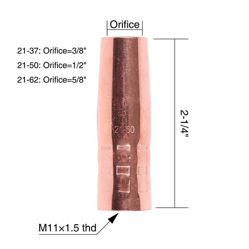 YW-100L Series Lincoln Magnum 100L and Tweco Mini/#1 Replaceable MIG Welding Gun Consumables - Image 3