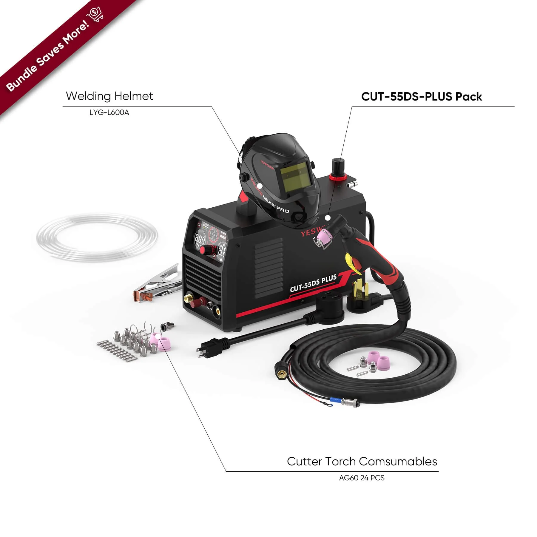 CUT-55DS PLUS Plasma Cutter – High-Frequency Pilot Arc - Image 9