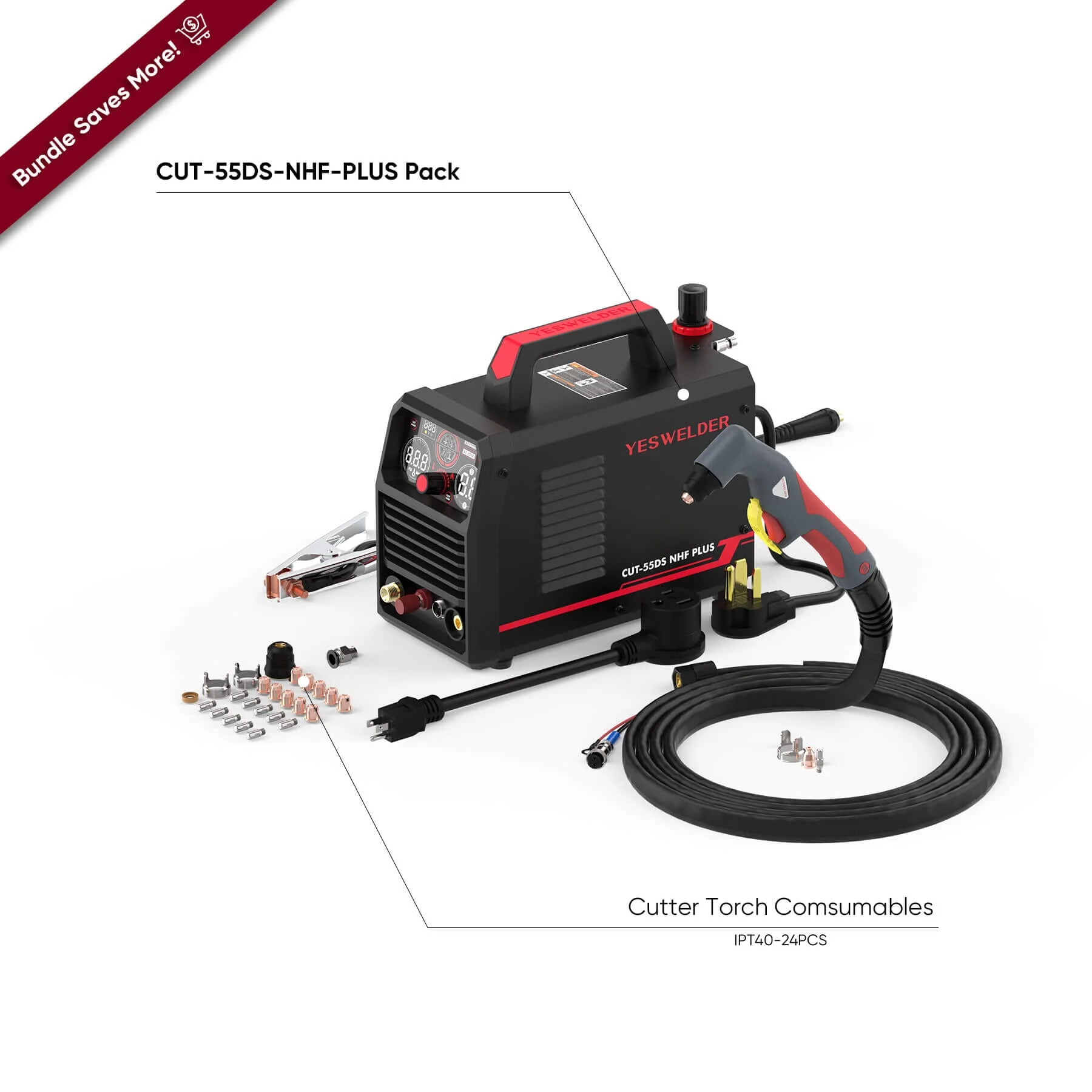 CUT-55NHF PLUS Plasma Cutter with Plate & Grid Cutting, Gouging & Marking - Image 7