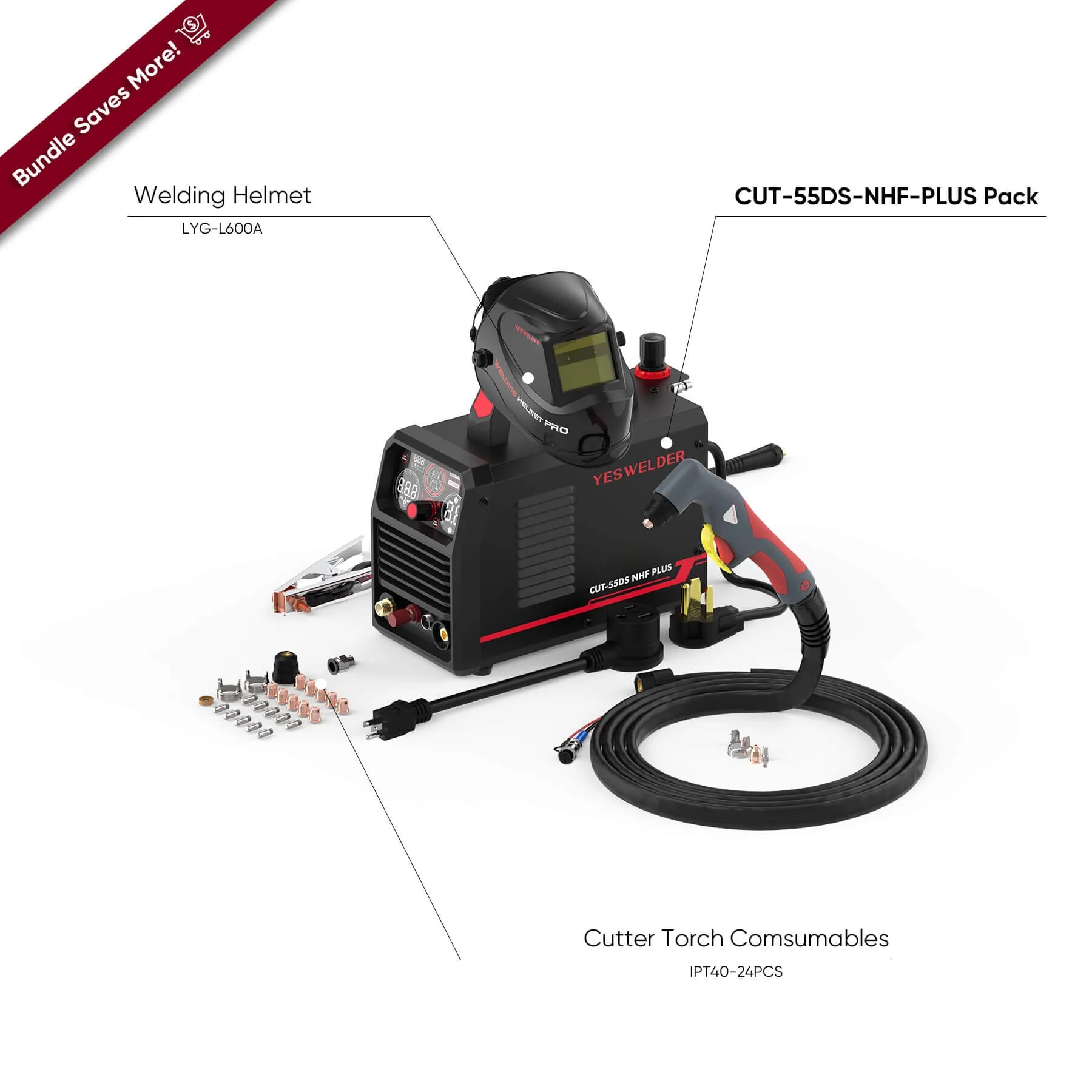 CUT-55NHF PLUS Plasma Cutter with Plate & Grid Cutting, Gouging & Marking - Image 8