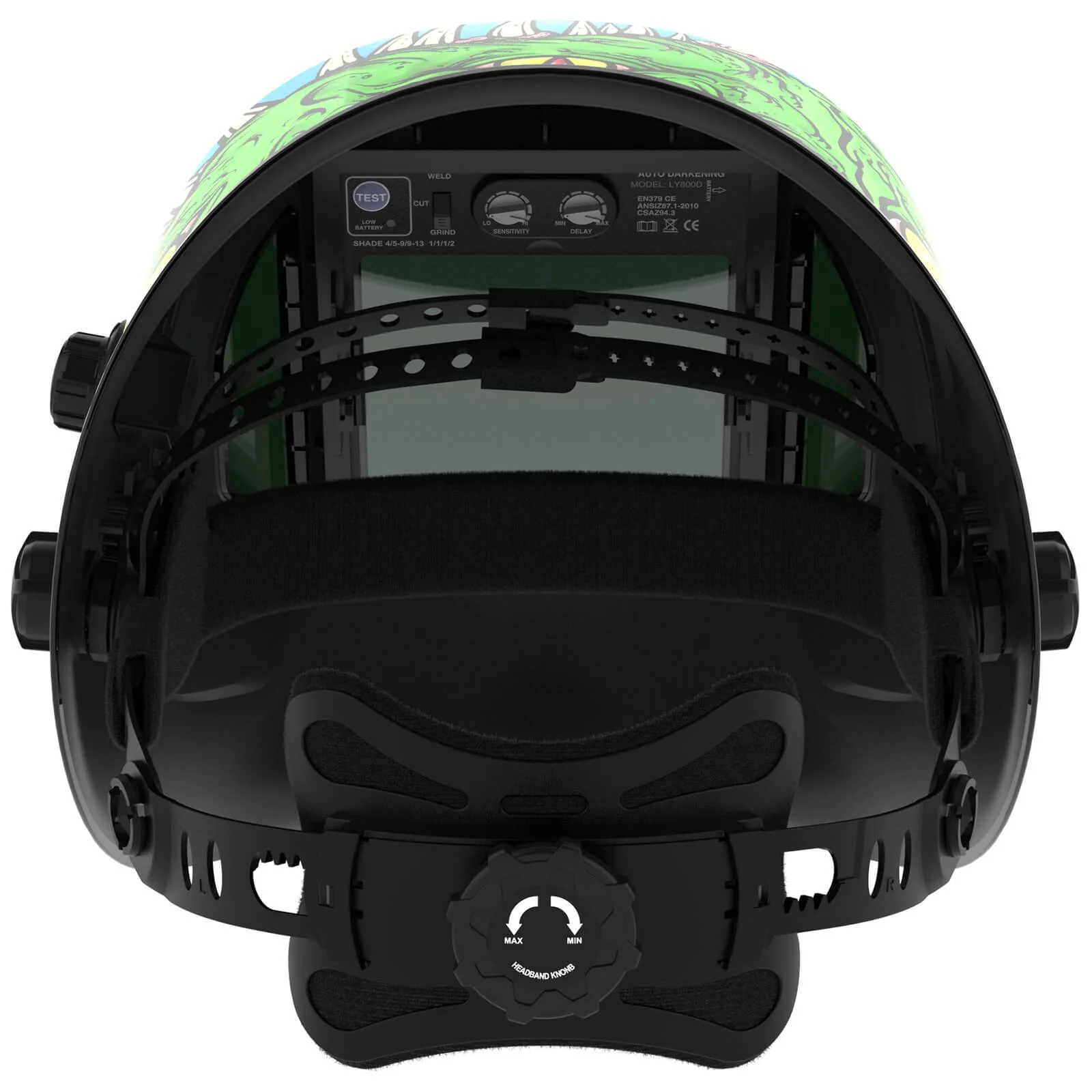 LYG-Q800D-ME Aggressor Q800D Customize Graphic Auto-Darkening Welding Helmet - Image 3