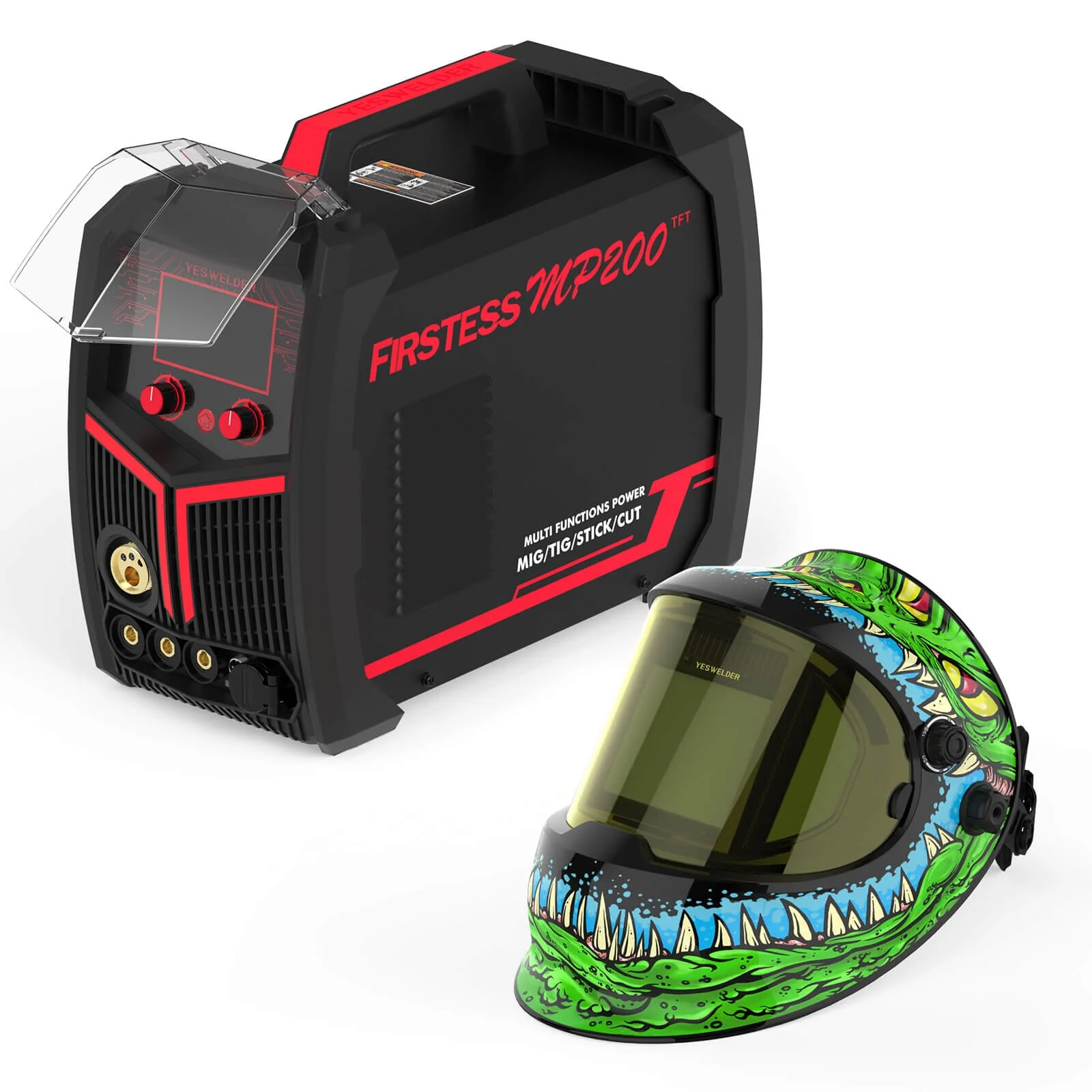 LYG-Q800D-ME Aggressor Q800D Customize Graphic Auto-Darkening Welding Helmet - Image 7