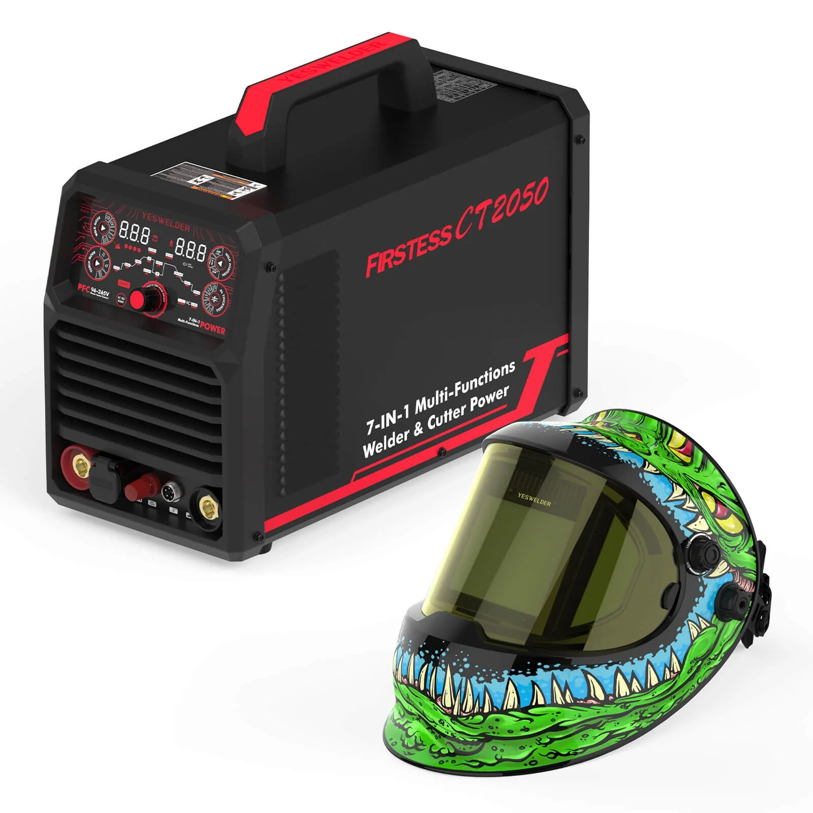 LYG-Q800D-ME Aggressor Q800D Customize Graphic Auto-Darkening Welding Helmet - Image 8
