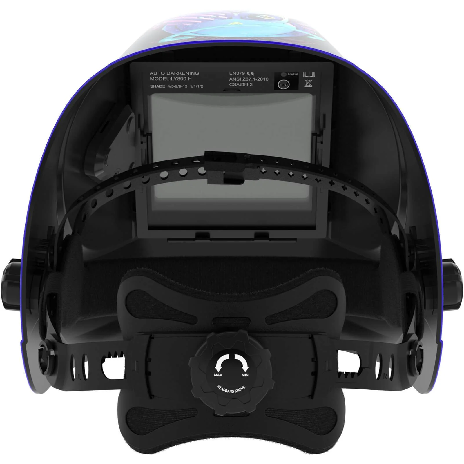 LYG-M800H-CP Cyberpunk Customize Graphic Auto-Darkening Welding Helmet - Image 3