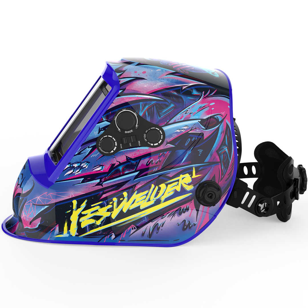 LYG-M800H-CP Cyberpunk Customize Graphic Auto-Darkening Welding Helmet - Image 4