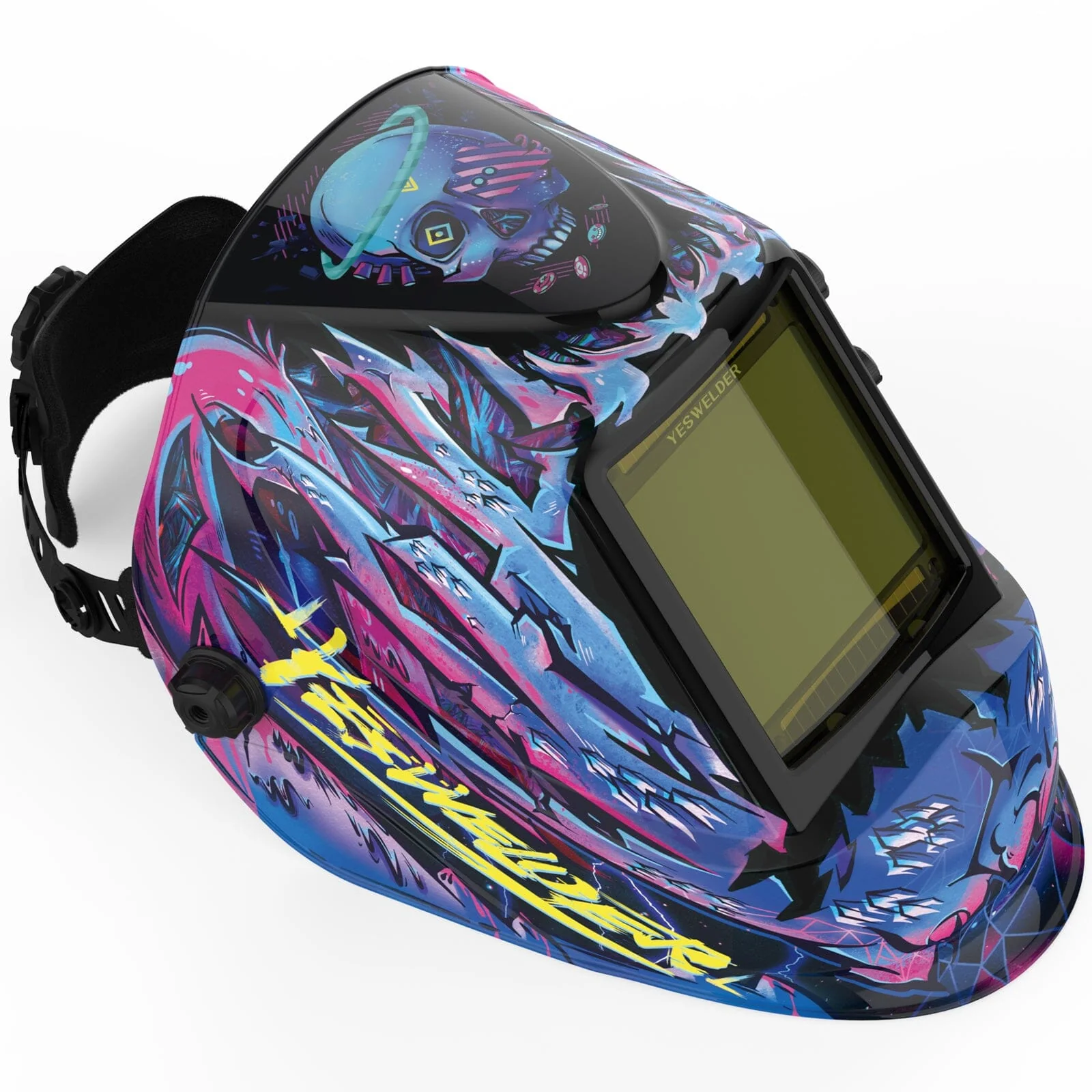 LYG-M800H-CP Cyberpunk Customize Graphic Auto-Darkening Welding Helmet - Image 6