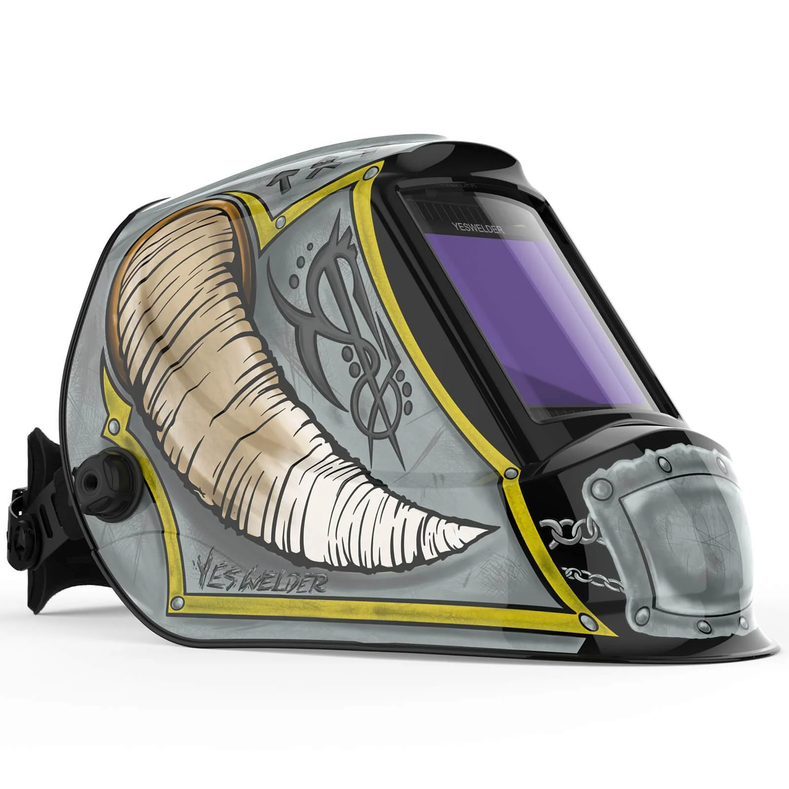 LYG-M800H-VK Berserker Customize Graphic Auto-Darkening Welding Helmet - Image 3