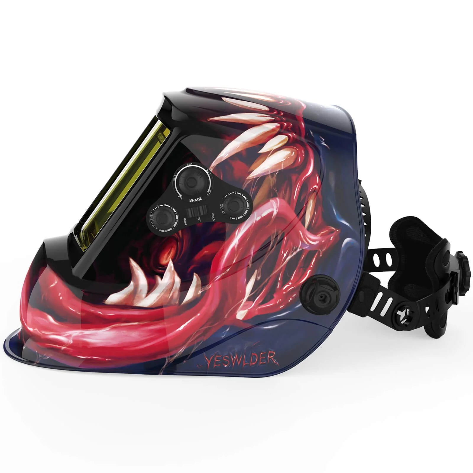 LYG-M800H-VM Venom Customize Graphic Auto-Darkening Welding Helmet - Image 3