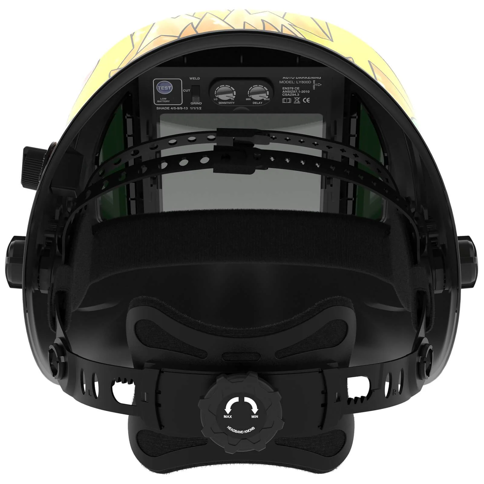 LYG-Q800D-PC Shattered Sunrise Customize Graphic Auto-Darkening Welding Helmet - Image 4