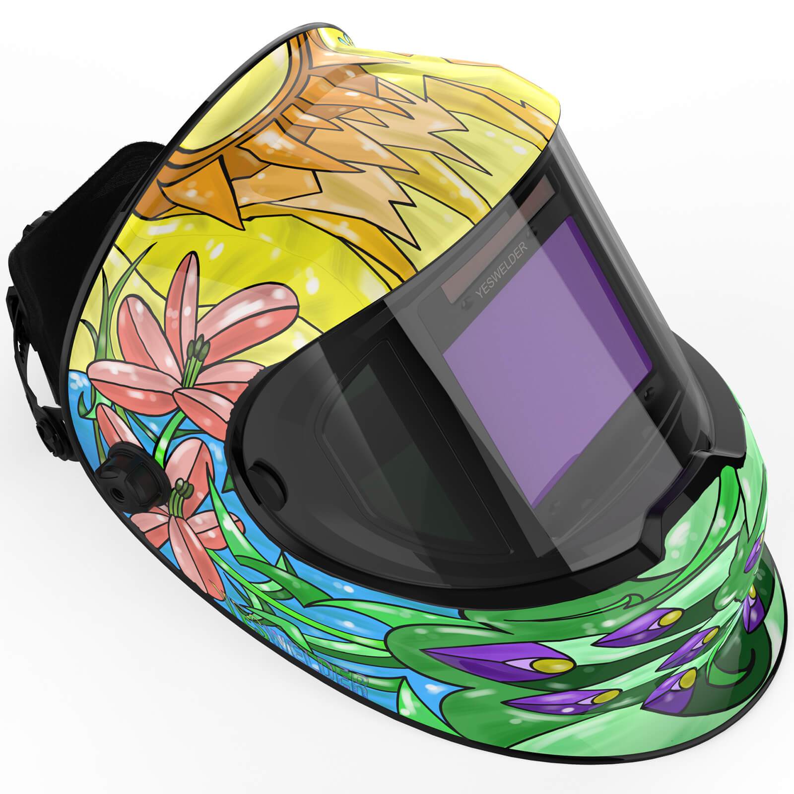 LYG-Q800D-PC Shattered Sunrise Customize Graphic Auto-Darkening Welding Helmet - Image 5