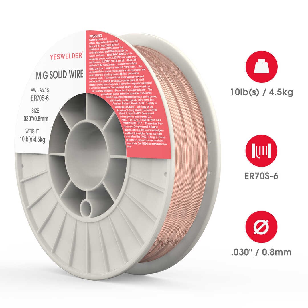ER70S-6/10LB-0.8 .030" 10LB Spool Carbon Steel Solid MIG Welding Wire - Image 4