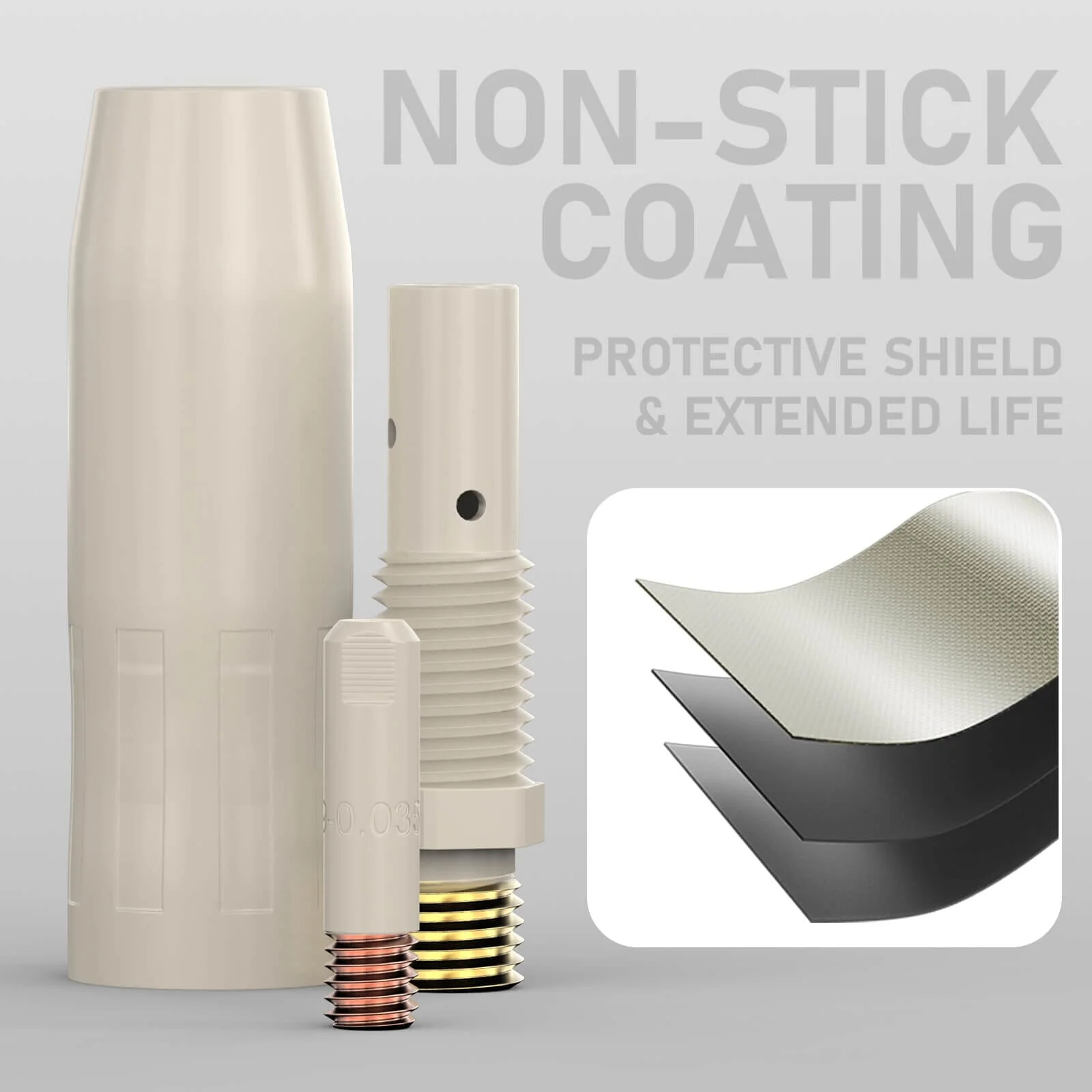 24PCS Non-Stick Coating Lincoln Magnum 100L MIG Welding Gun Accessories Kits - Image 3